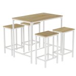 Eggree table de bar avec 4 chaises de barcuisine salle � manger settable de bar et tabourets de bar set ...