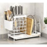 Egouttoir vaisselle couvert dessous vier inoix blanc schoir  vaisselle cuisine stable support rangement ...