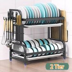 gouttoir vaisselle cuisine 2 tages gouttoir  vaisselle inox avec plateau egouttement et support pour ...