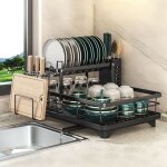 gouttoir vaisselle cuisine rsistant en acier carbone gouttoir  vaisselle + tuyau de vidange - support ...