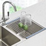 gouttoir  vaisselle enroulable gouttoir  vaisselle sur vier gouttoir  vaisselle roulant de cuisine ...