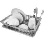 Egouttoir � vaisselle - orion - uh vio - 2 pi�ces - plastique - gris - 85 � 29 � 40 cm