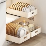 Egouttoir vaisselle pliable - plastique - 24x39x7cm beige