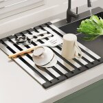 �gouttoir � vaisselle sur �vier inox 42 x 32. 5 cm - plateau de drainage pliable pour evier de casserole ...