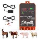 �lectrificateur de cl�ture �lectrique 12 v 2 j port�e de 10 km ip44 pour chevaux bovins porcs ch�vres ...