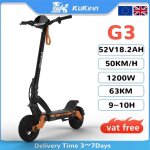 �lectrique kukirin g3moteur 1200w batterie 52 v 18 ah vitesse 50 km / h port�e de 63 km pneus sans chambre ...