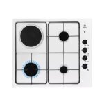 Electrolux table de cuisson mixte 55cm 4 feux blanc - egl62821ow