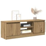 Elgant armoire hifi meuble tv - chne artisanal - 102x30x36 cm - bois dingnierie &8017475