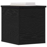 El�gant coffre de rangement banc de salon - noir ch�ne - 30x35x35 cm - bois ding�nierie &2886272