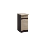 lment bas de cuisine - livia - lv - 10 / d 40s1 - chne de sonoma - 40 cm - 82 cm