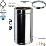 Elment droit 50 cm conduit double paroi isol ediliso25 edilinox diamtre 150