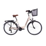 Vélo eleven outdoor experience 26 madame 21v crème brillant unique Vélo eleven outdoor experience 26 madame 21v crème brillant unique