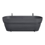 Elho vibia campana balconnire allin1 50 - noir - l 50 x b 26 x h 17 cm - balcon - 100% recycl