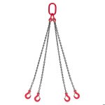 �lingue cha�ne de levage - vevor - 4 brins avec crochets - 6 mm x 15 m - charge 2993 kg - cha�ne de levage ...