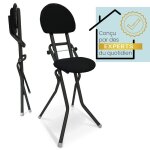 Eloneo chaise pliante rembourr�e antid�rapante ergonomique r�glable 3 hauteurs (58 - 65 cm) charge 120 ...