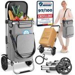 Eloneo chariot de courses 3 - en - 1 43l ? pliable avec roulettes compartiment isotherme sac Épaule & ... Eloneo chariot de courses 3 - en - 1 43l ? pliable avec roulettes compartiment isotherme sac Épaule & ...