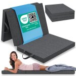 Eloneo matelas pliable 90x200 cm p. 8 cm lit d?appoint ou de voyage pliable en cube lombaire housse ...