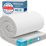 Eloneo surmatelas gel 200x200x 8cm mousse � m�moire de forme gel de 5 cm housse respirante en maille ...