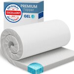 Eloneo surmatelas gel 80x190x5 cm mousse � m�moire de forme gel de 5 cm housse respirante en maille 3d ...