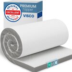Eloneo surmatelas visco 90x200x5cm mousse � m�moire de forme visco 5 cm housse respirante en maille 3d ...