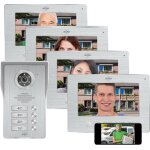 Interphone porte vido ip - elro - dv4000ip4 - 4 appartements - camra full hd 1080p - vision nocturne ...