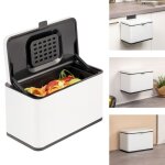 Eluno poubelle bio 3l avec filtre anti - odeur � suspendre � poser ou � coller poubelle � compost 3 types ...