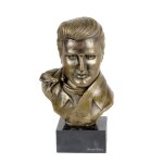 Elvis presley - buste sur marbre statuette dune personne c�l�bre d�coration pour bureau �cole et h�tel ...