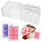 Emballage de cire fondue moules en plastique transparent30 pi�ces 6 cavit�s moules � couvercle rabattable(form ...