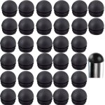 Embout bouchons pour tube de chaise de rond noirs embout entrant rond pour pied chaise embout pied de ...