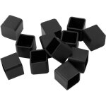 Embouts carrs en caoutchouc ? 25 mm ? convient pour les chaises tables pieds de meubles (noir 12 pices) ...