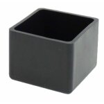 Embouts carr�s en caoutchouc 4 pi�ces pour chaises tables pieds de meubles (40 mm noir)