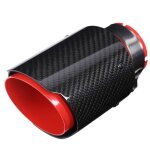 Embout déchappement universel en fibre de carbone brillant tuyau rouge droit entrée 25 pouces sortie ... Embout déchappement universel en fibre de carbone brillant tuyau rouge droit entrée 25 pouces sortie ...