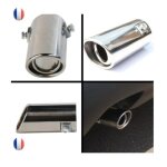 Embout echappement bordure chromée sortie 50mm / 5cm pour renault peugeot citroën Embout echappement bordure chromée sortie 50mm / 5cm pour renault peugeot citroën