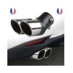 Embout echappement double bordure chromée sortie 63 cm / 63mm pour audi mercedes bmw peugeot renault ... Embout echappement double bordure chromée sortie 63 cm / 63mm pour audi mercedes bmw peugeot renault ...