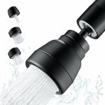 Embout robinet cuisine orientable 3 modes conomiseur eau fm22 / m24 noir. label