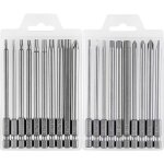 Embout de tournevis long 20pcsembouts de vissage magnetiquetorx t8 - t40hexagonal h2 - h6phillips ph1 ...