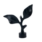 Embout de tringle  rideau noir 2 pices 22 mm cage torsade accessoire de fentre