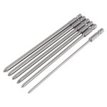Embouts de vissage long jeu de 6 pcs 150mm acier s2 ph1 ph2 1 / 4 hex tige embouts de vissage magn�tique ...