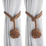 Embrasse pour rideaux 2 pices embrasses de rideaux embrasses rideau tricotes la main embrasse de corde ...