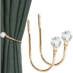 Embrasses de rideaux - métal doré - boule de cristal - durable - Élégant - installation facile Embrasses de rideaux - métal doré - boule de cristal - durable - Élégant - installation facile