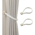 Embrasses de rideaux magn�tiques crochets de rideaux boh�mes supports de rideaux en coton tress� attaches ...