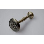 Embrasses de rideaux en m�tal � camomille � ? or antique / laiton ? 120 mm (lot de 2)