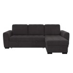 Emeline - canap� dangle r�versible convertible avec coffre en velours c�tel� anthracite