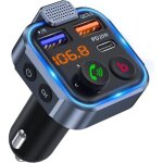 �metteur fm pour voiture chargeur usb rapide type - c pd 20 w + qc3. 0 kit mains libres bluetooth 5. ...