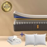 Emma pack matelas emma original 200x200 + 2 oreillers emma original confort + couette printemps & automne ...