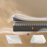 Emma pack matelas hybride ii plus 90x190 + oreiller nuage + couette lgre mmoire de forme + ressorts ...