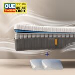 Emma pack matelas original ii plus 180x200 + 2 oreillers nuage elite 70x40 ressorts + m�moire de forme ...