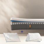 Emma pack matelas original ii plus 90x190 + oreiller nuage + couette lgre ressorts + mmoire de forme ...