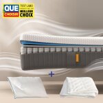 Emma pack matelas original ii plus 90x200 + oreiller nuage + couette l�g�re ressorts + m�moire de forme ...