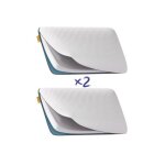 Emma pack x2 oreiller original premium 70x40 mousse visco - adaptative ergonomique doux et respirant ... Emma pack x2 oreiller original premium 70x40 mousse visco - adaptative ergonomique doux et respirant ...